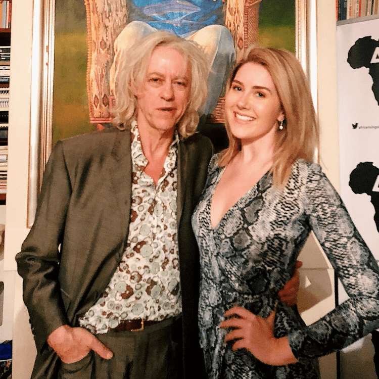 Hannah with Sir Bob Geldof